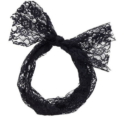 Awesome 80's Headscarf in black, a stylish retro accessory perfect for vintage fashion and versatile styling.