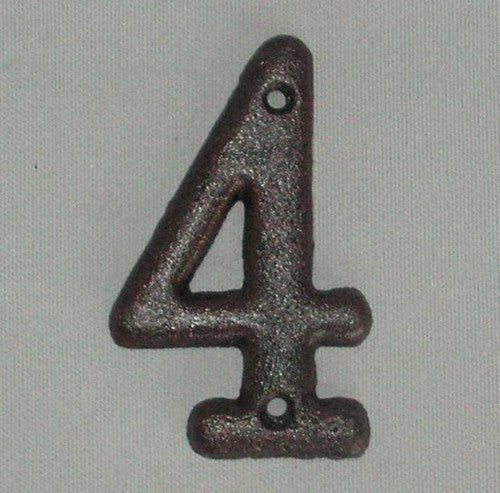 Letter Box Numbers - House Number - Number 4