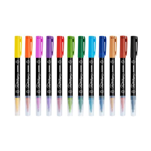 Dual Tip Calligraphy Markers Mungyo Assorted 12 Pack