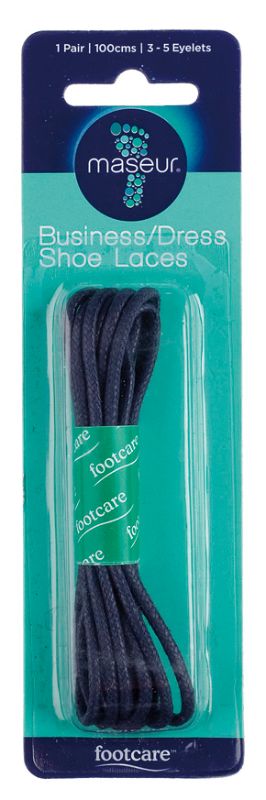Footcare Laces Men Dress Navy 100cm