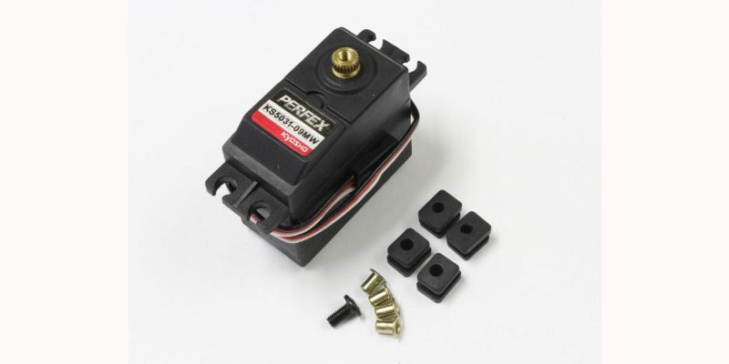 Kyosho KS5031-09MW Servo with 9kg torque for enhanced precision in RC vehicles, designed for durability and responsiveness.