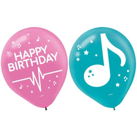 Pack of 6 vibrant 30cm latex balloons for stylish birthday celebrations, perfect for memorable party decor.