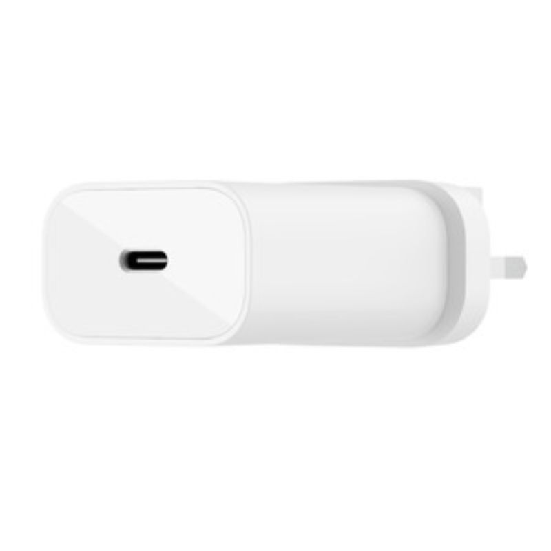Belkin BOOST?CHARGE 25W Fast USB-C Wall Charger for iPhone and Samsung - White Adapter
