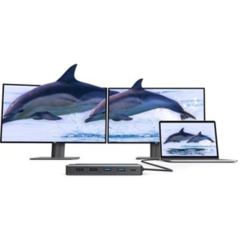 Alogic USB-C 12-in-1 Dual Display Mini Dock - MV2 with Triple Monitor Support and 1920p Resolution