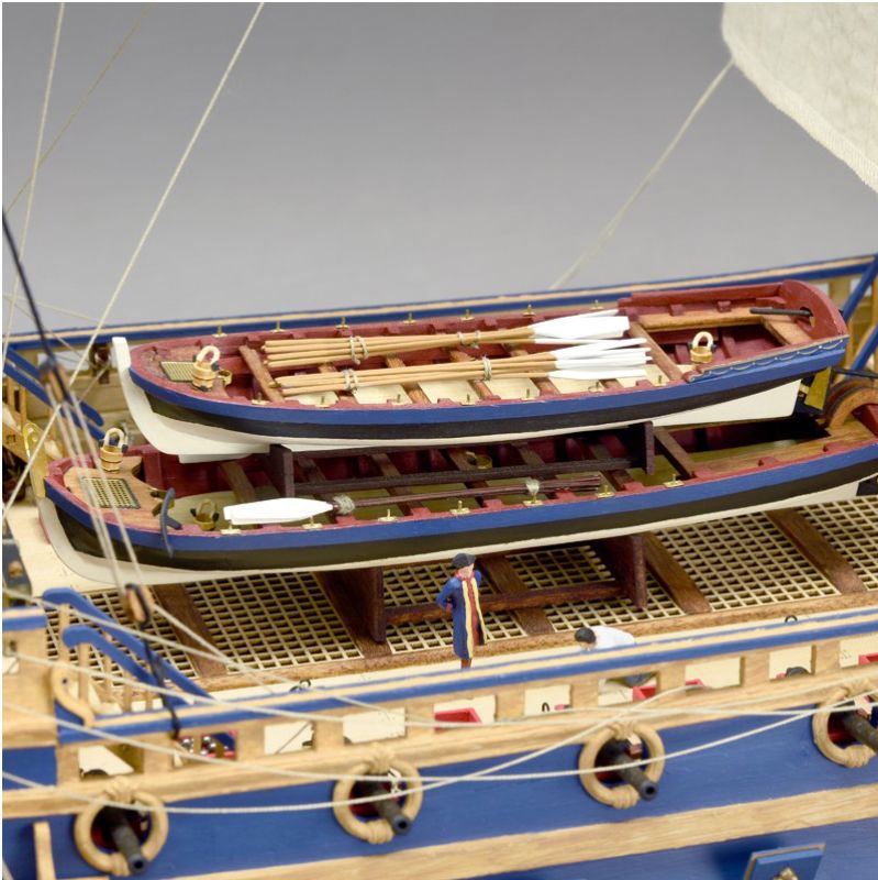 Wooden Ship and Fittings - (King Louis XIV Warship)
