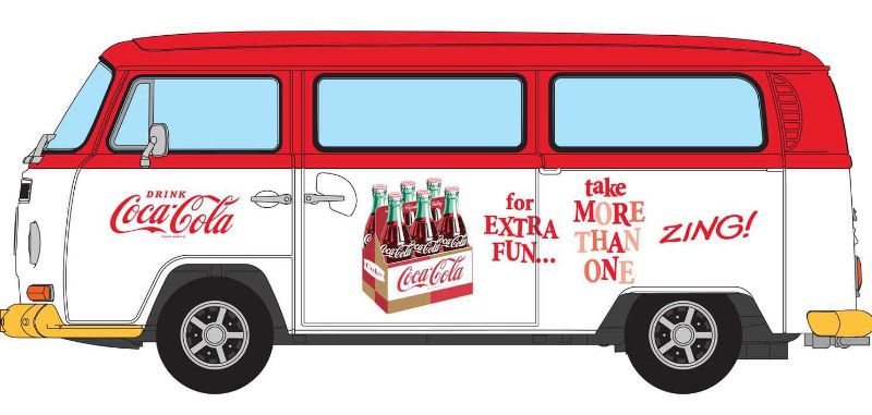 Diecast Car - 1/43 Coca Cola VW Camper Zing