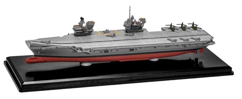 Detailed diecast model of HMS Queen Elizabeth (R08), 1/1250 scale, ideal for collectors and naval enthusiasts.