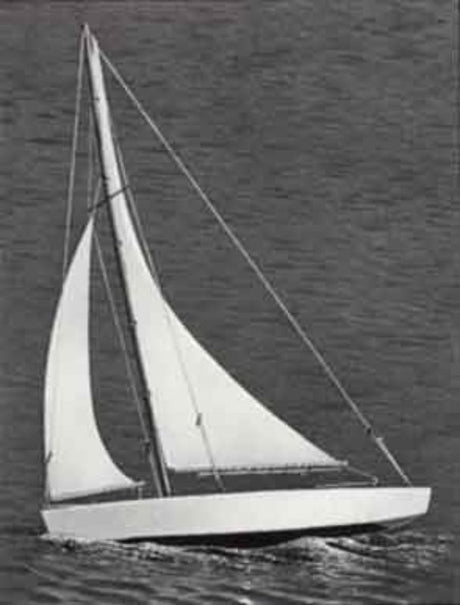 17-inch Wooden Ace Sloop sailboat model with mahogany body and birch mast, perfect for serene water adventures.