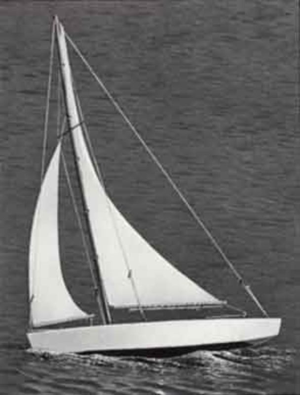 17-inch Wooden Ace Sloop sailboat model with mahogany body and birch mast, perfect for serene water adventures.