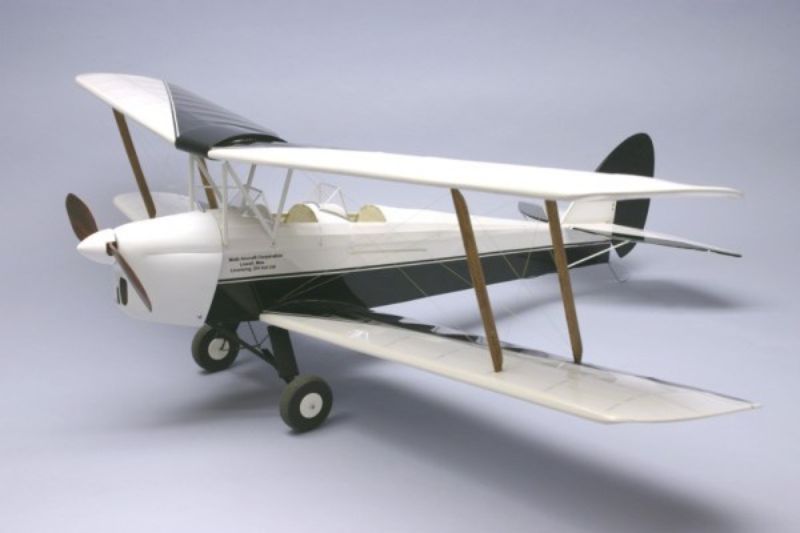 RCC EP 35" Tiger Moth Balsa Kit featuring laser cut parts and vacuum-molded components for easy assembly and flight.