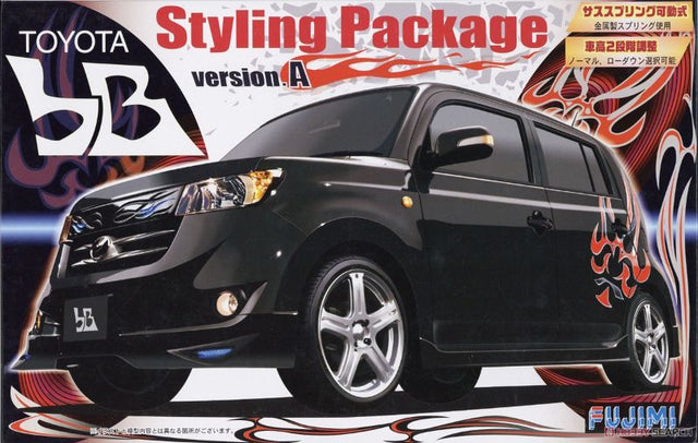 Detailed 1/24 scale model kit of Toyota bB Q/X for creative automotive enthusiasts, perfect for display and dioramas.