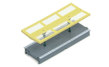 Hornby Platform Canopies plastic kit, enhancing model railways with realistic, detailed canopies for charming train stations.
