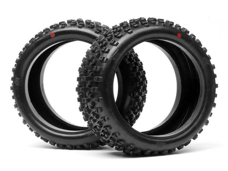 Proto Red Soft 1/8 Buggy Tyres offer exceptional grip and versatility for all surfaces, perfect for competitive racing and fun.