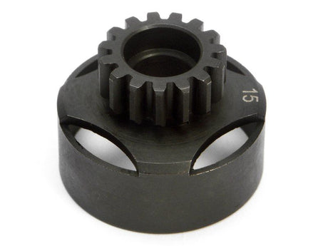 Racing Clutch Bell 15T accessory for RC cars, designed for durability, lightweight, and optimal performance.
