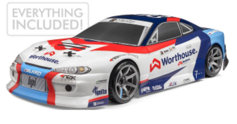 1/10 RS4 Drift Nissan Silvia S15 RC car with 4WD, 2.4GHz system, sleek design, and ready for thrilling drifting fun.