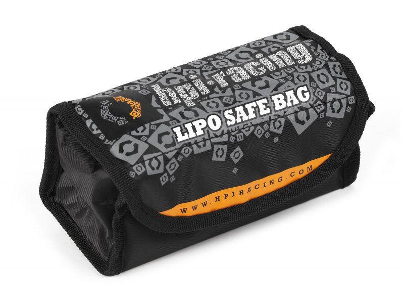 Fireproof Plazma Pouch LiPo Safe Bag, 70x70x160mm, for safe storage and transport of RC batteries.