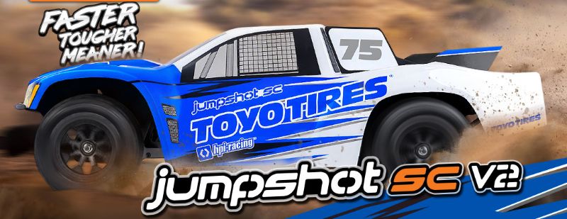 1/10 Jumpshot SC toy car with Toyo Tires livery, designed for off-road racing with durable features and reliable control.