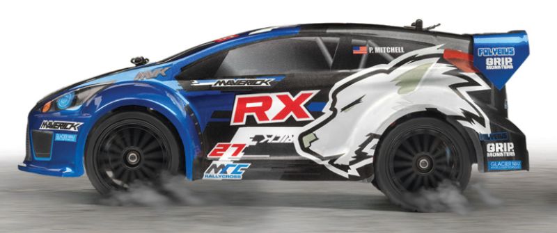 Vibrant 1/18 Ion RX Rallycross RC car, 4WD, waterproof receiver, rebuildable shocks, perfect for off-road racing adventures.