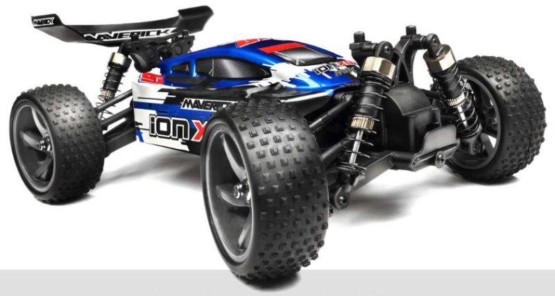 1/18 Ion XB Buggy: Powerful 4WD RC car with waterproof receiver, advanced suspension, and stylish gold details for thrilling adventures.