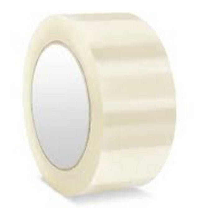 Clear parcel tape 48mm x 50m, ideal for securely sealing boxes and packages with strong adhesion and professional appearance.