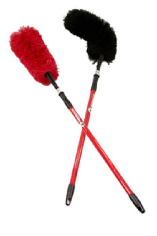 Redback Microfibre Duster with extendable handle for effective cleaning of high ceilings and hard-to-reach areas.