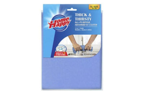 Home Happy Thick & Thursty Cloth, 40x50cm, ultra-absorbent, eco-friendly, vibrant design for effective cleaning.