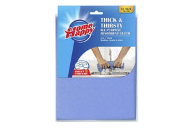 Home Happy Thick & Thursty Cloth, 40x50cm, ultra-absorbent, eco-friendly, vibrant design for effective cleaning.