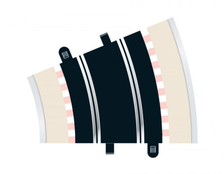 Scalextric R3 Curve 22.5° x 2 set for easy slot car circuit building, ideal for customized racing layouts.