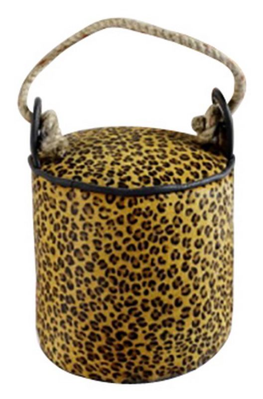 DOOR STOP - LEOPARD LEATHER (19cm)