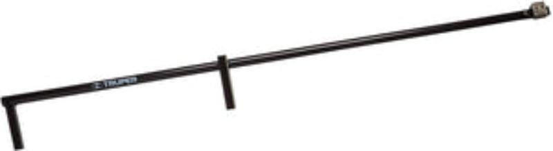 Scythe tubular steel handle with ergonomic grips for improved control and durability in gardening tasks.
