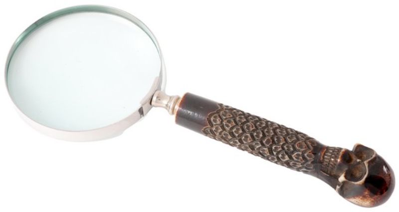 MAGNIFIER - BRASS/ RESIN (25.7cm)