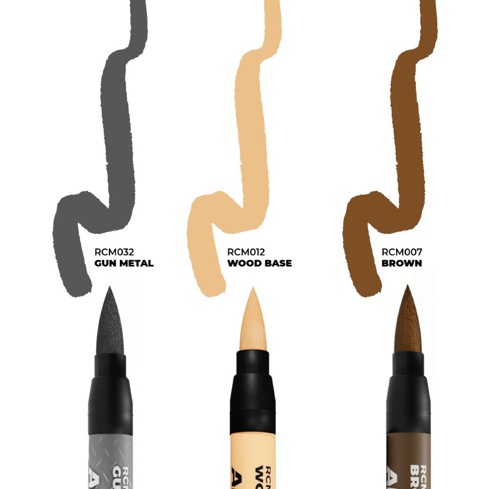 AK Interactive - RC Markers - Tools - Set 3 Real Colors Markers