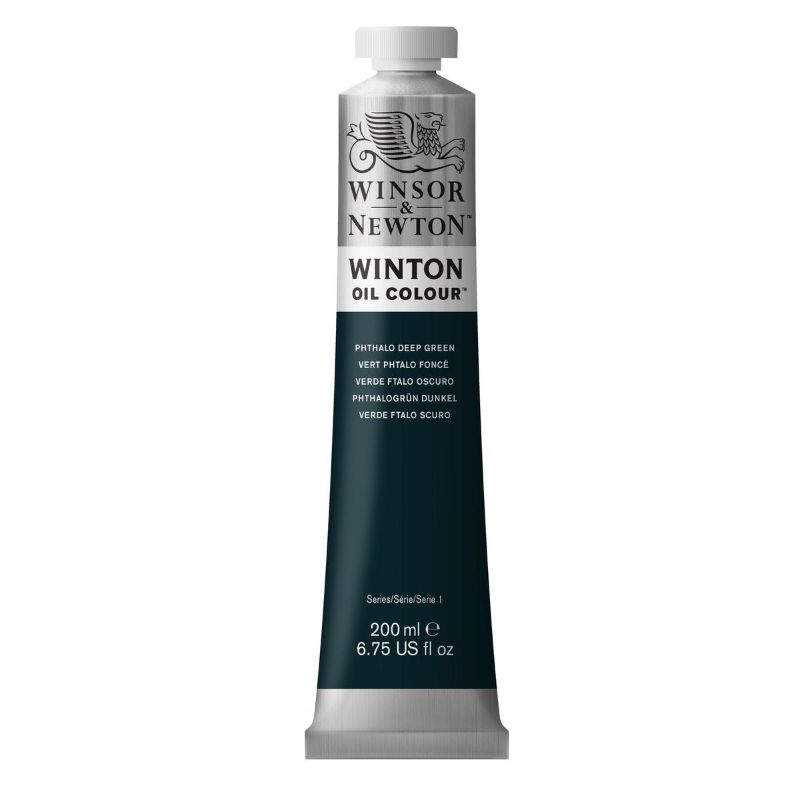 Winsor & Newton Winton Oil Paints 200ml PHTHALO GREEN DEEP 048