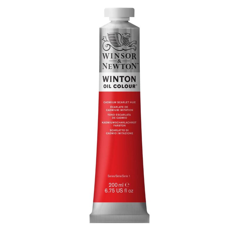 Winsor & Newton Winton Oil Paints 200ml CADMIUM SCARLET HUE 107