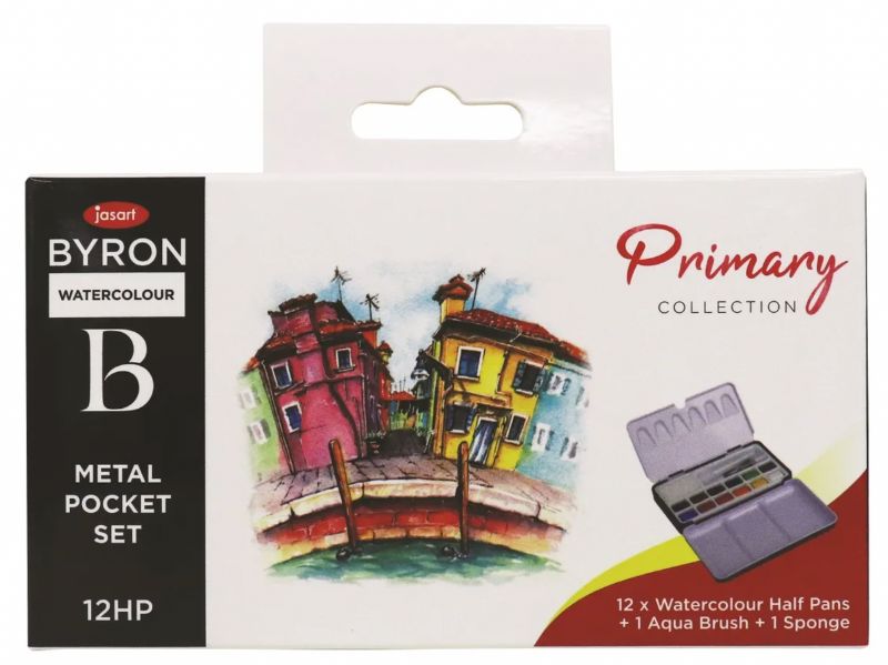 Jasart Byron Watercolour Pocket - Set Of 12 PRIMARY SET 12