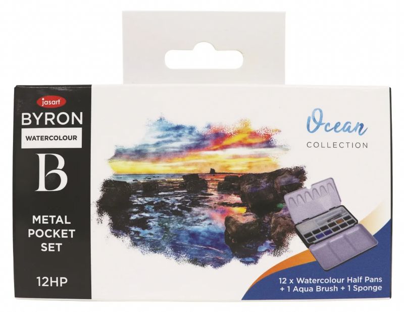 Jasart Byron Watercolour Pocket - Set Of 12 OCEAN SET 12
