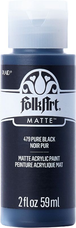Folk Art Acrylic Paint 2oz/59ml PURE BLACK K479