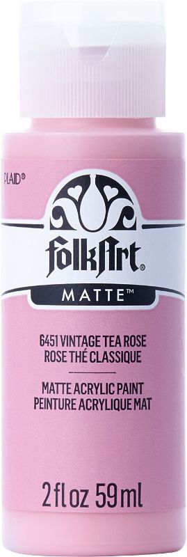 Folk Art Acrylic Paint 2oz/59ml VINTAGE TEA ROSE 6451E