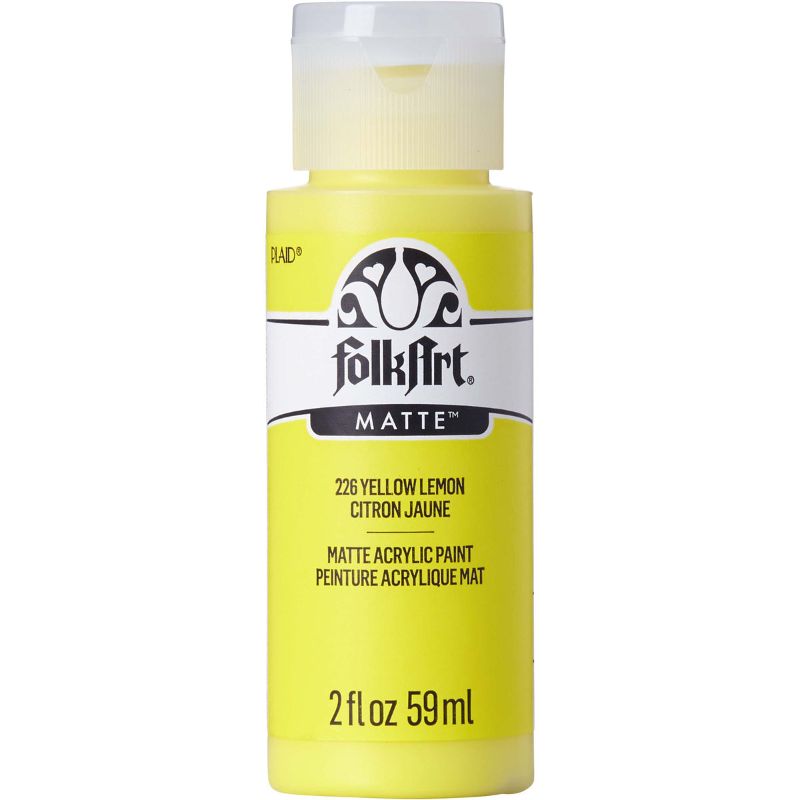 Folk Art Acrylic Paint 2oz/59ml YELLOW LEMON JA226