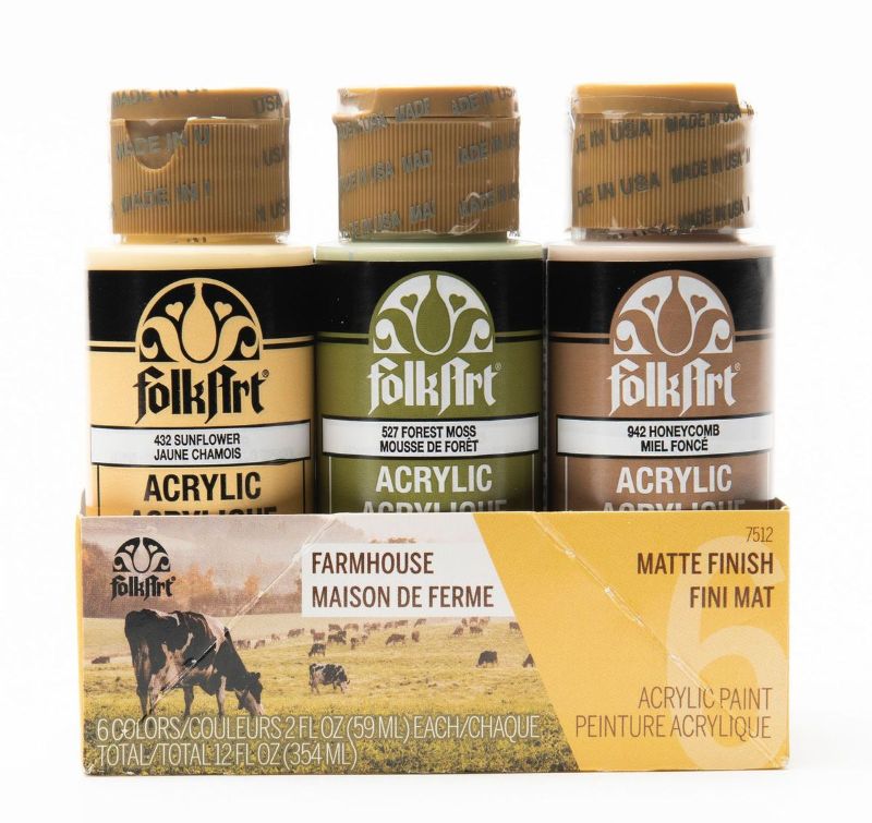 Folk Art Acrylic Paint 2oz/59ml Farmhouse - Set Of 6