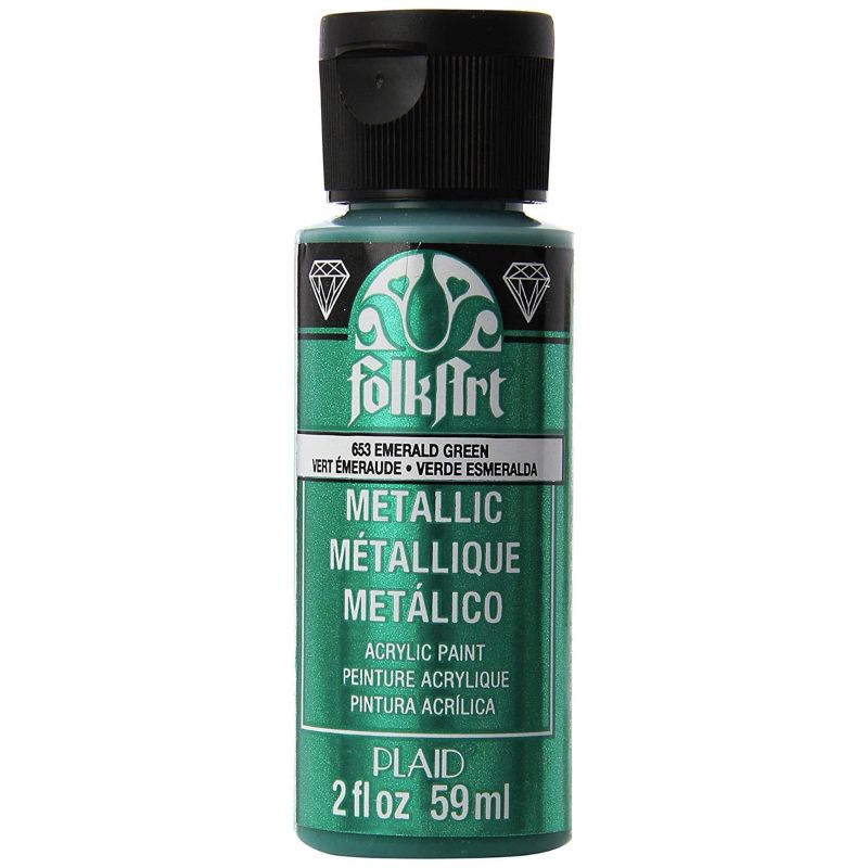 Folk Art Acrylic Metallic Paint 2oz/59mlEMERALD GREEN JA653