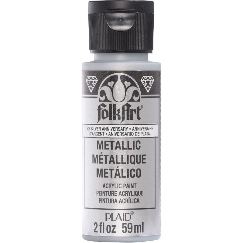 Folk Art Acrylic Metallic Paint 2oz/59mlSILVER ANNIVERSARY JA506