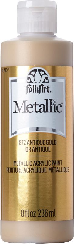 Folk Art Acrylic Metallic Paint 8oz/236ml ANTIQUE GOLD 872E