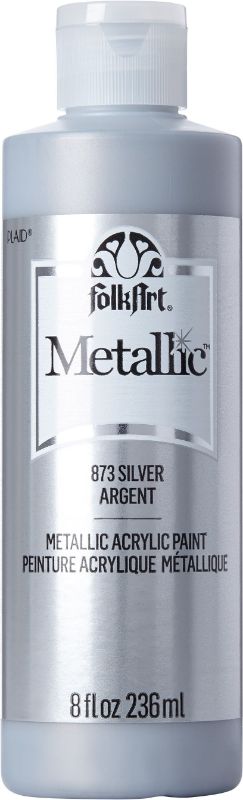 Folk Art Acrylic Metallic Paint 8oz/236ml SILVER 873E