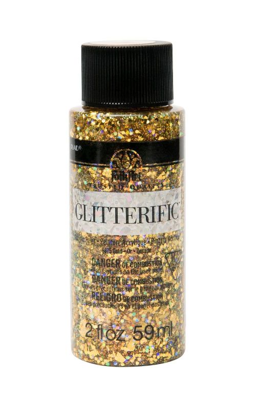 Folk Art Glitterific Acrylic Paint 20z/59ml GOLD 5875E