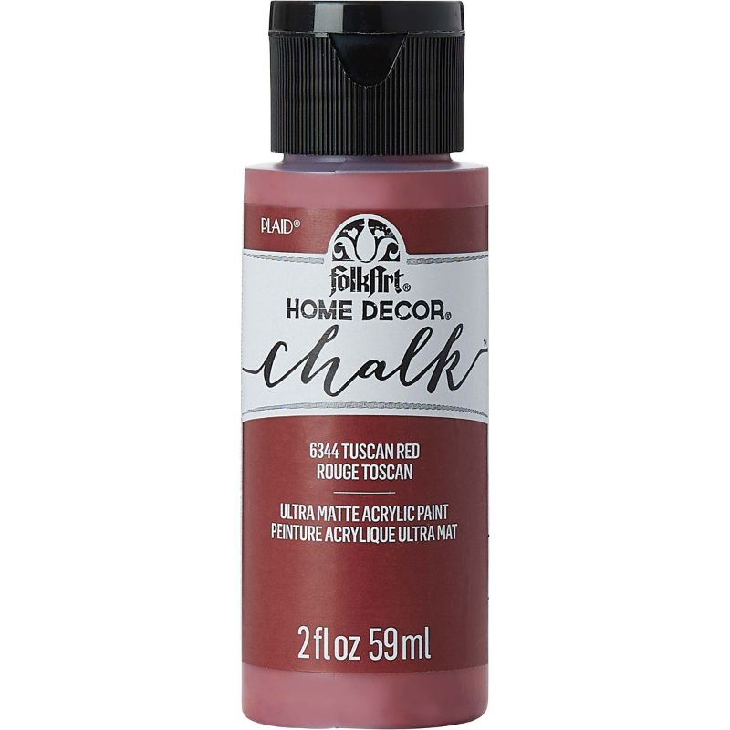 Folk Art Home Decor Chalk Acrylic Paint 2oz/59ml TUSCAN RED 6344