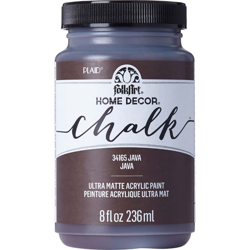 Folk Art Home Decor Chalk Acrylic Paint 8oz/236ml JAVA
