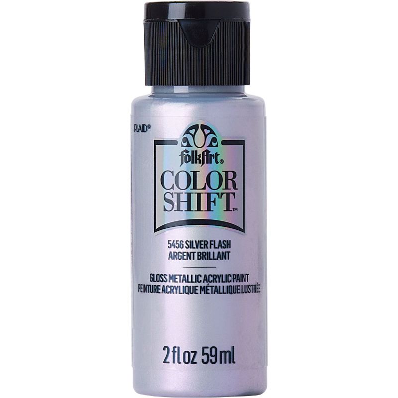 Folk Art Color Shift Acrylic Paint 2oz/59ml SILVER FLASH 5456