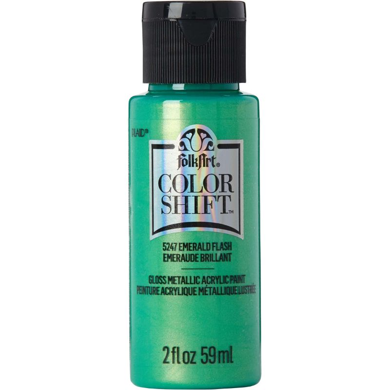 Folk Art Color Shift Acrylic Paint 2oz/59ml EMERALD FLASH 5247