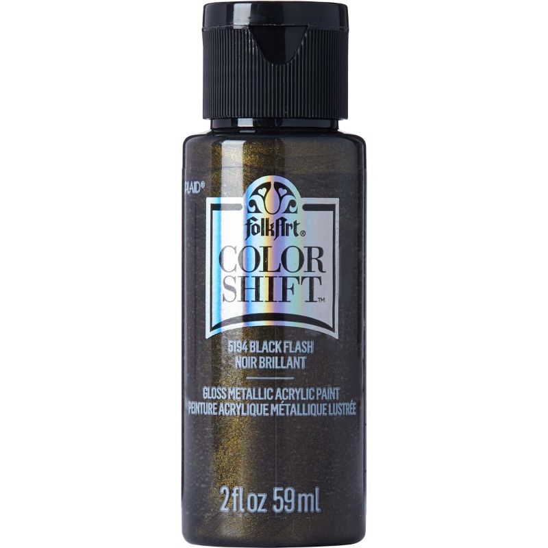 Folk Art Color Shift Acrylic Paint 2oz/59ml BLACK FLASH 5194